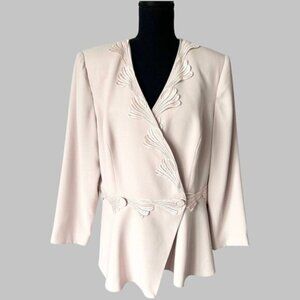 Vintage Blue Bird B.B. Couture Pink Peplum Hem Blazer